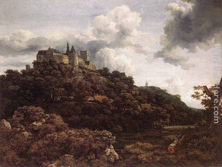 Bentheim Castle painting - Jacob van Ruisdael Bentheim Castle art painting